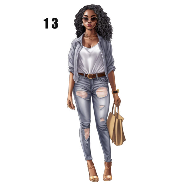 Women in Jeans Tshirt - Image 14