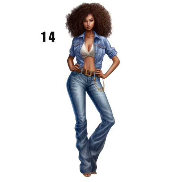 Women in Jeans Tshirt - Image 15