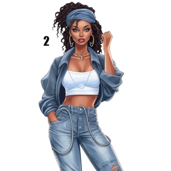 Women in Jeans Tshirt - Image 3