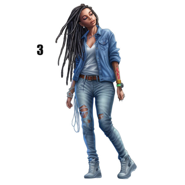 Women in Jeans Tshirt - Image 4
