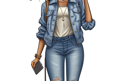 Women in Jeans Tshirt