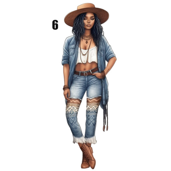 Women in Jeans Tshirt - Image 7