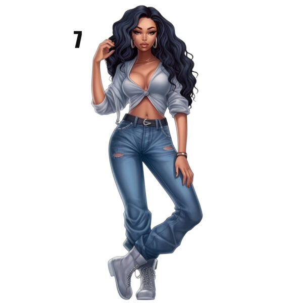 Women in Jeans Tshirt - Image 8
