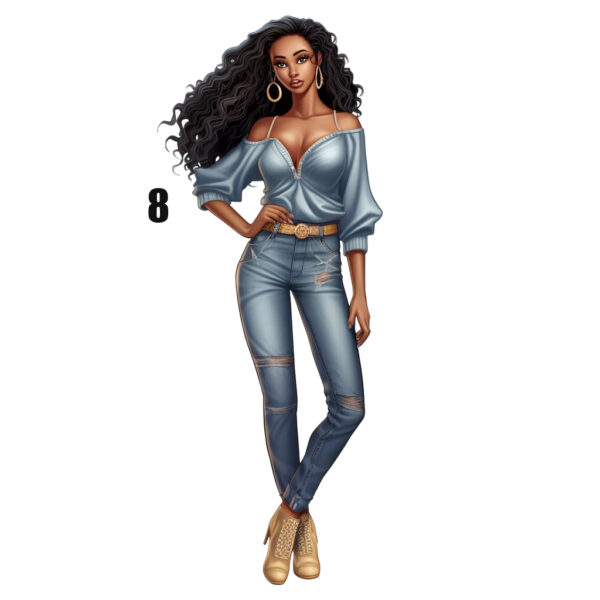 Women in Jeans Tshirt - Image 9